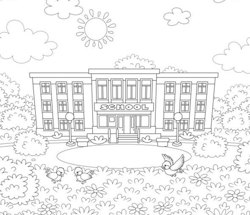 tranh tô màu trường mầm non 5