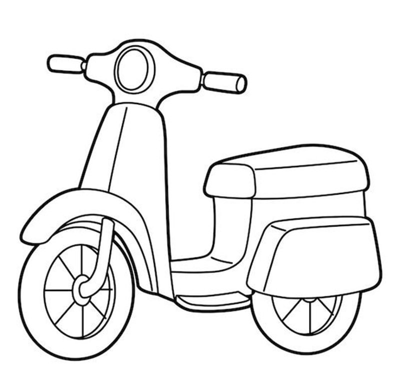 tranh tô màu xe máy 12