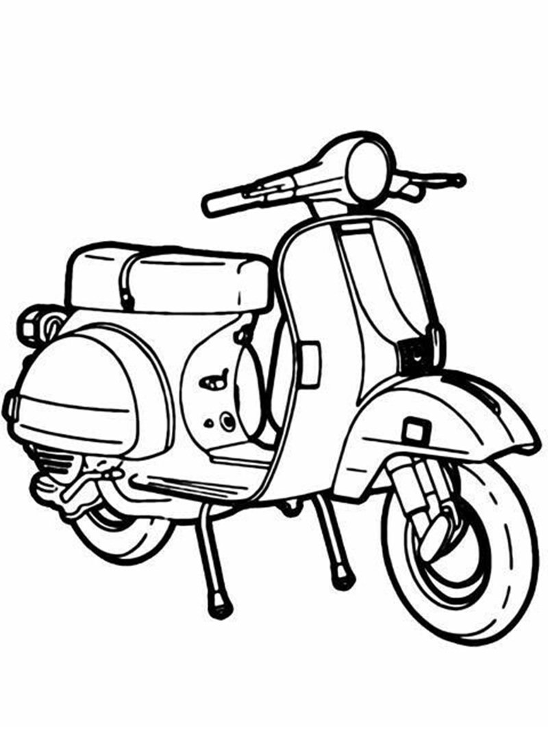 tranh tô màu xe máy 13