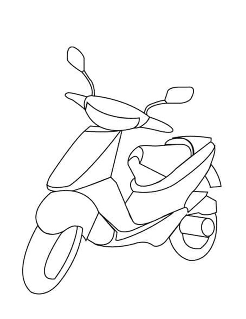 tranh tô màu xe máy 16