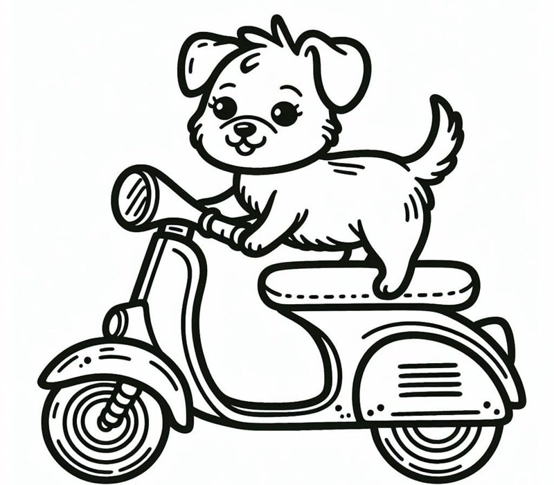 tranh tô màu xe máy 17