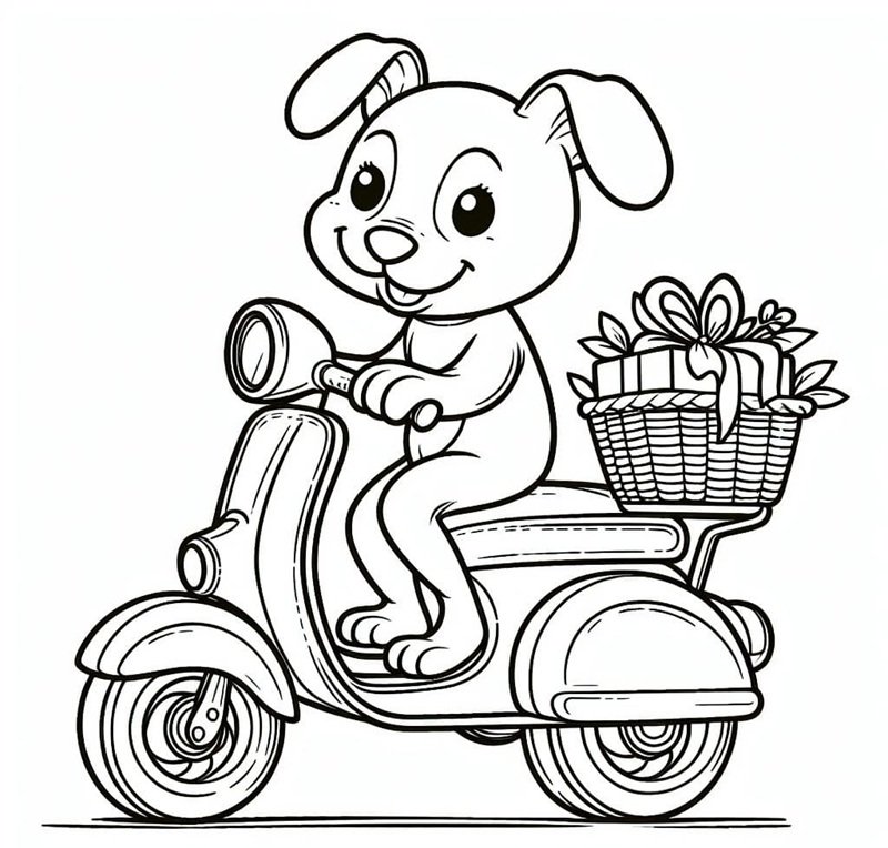 tranh tô màu xe máy 18