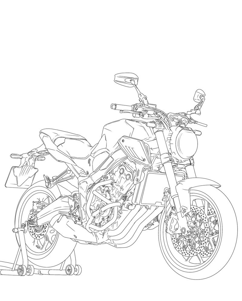 tranh tô màu xe máy 2