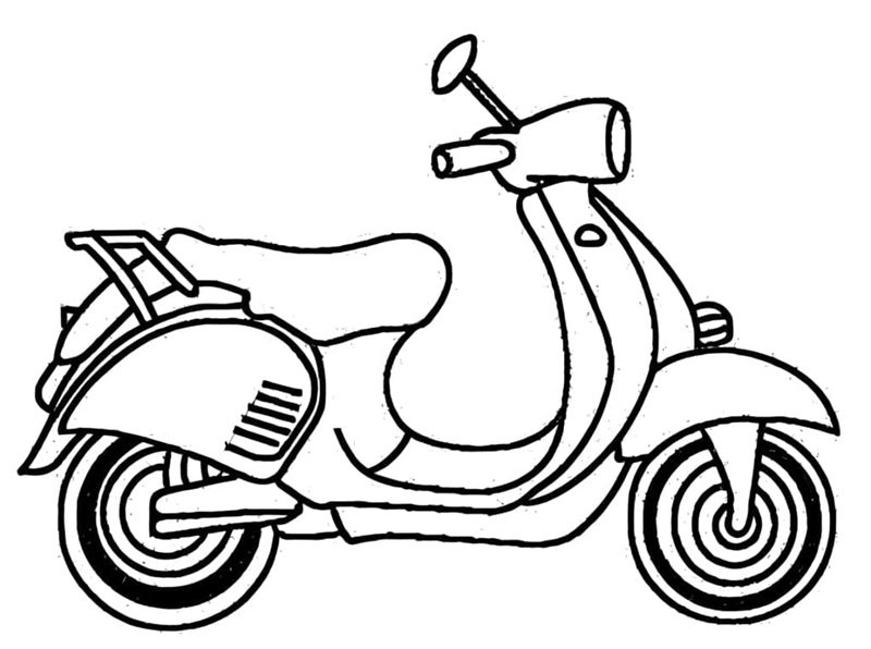 tranh tô màu xe máy 21