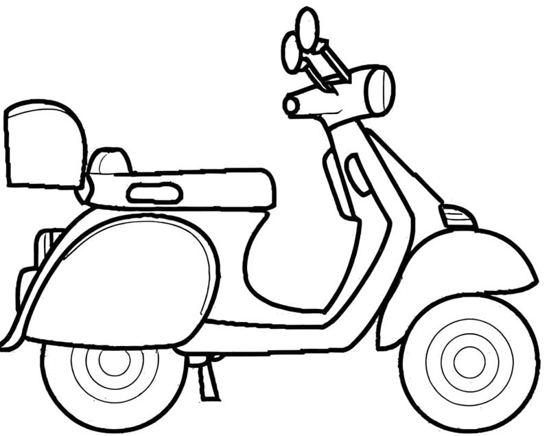 tranh tô màu xe máy 22