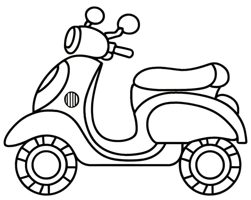 tranh tô màu xe máy 23