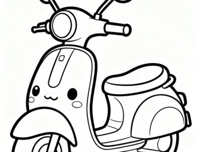 tranh tô màu xe máy 25