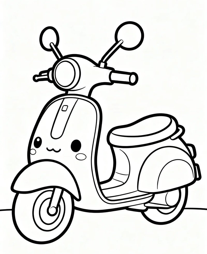 tranh tô màu xe máy 25