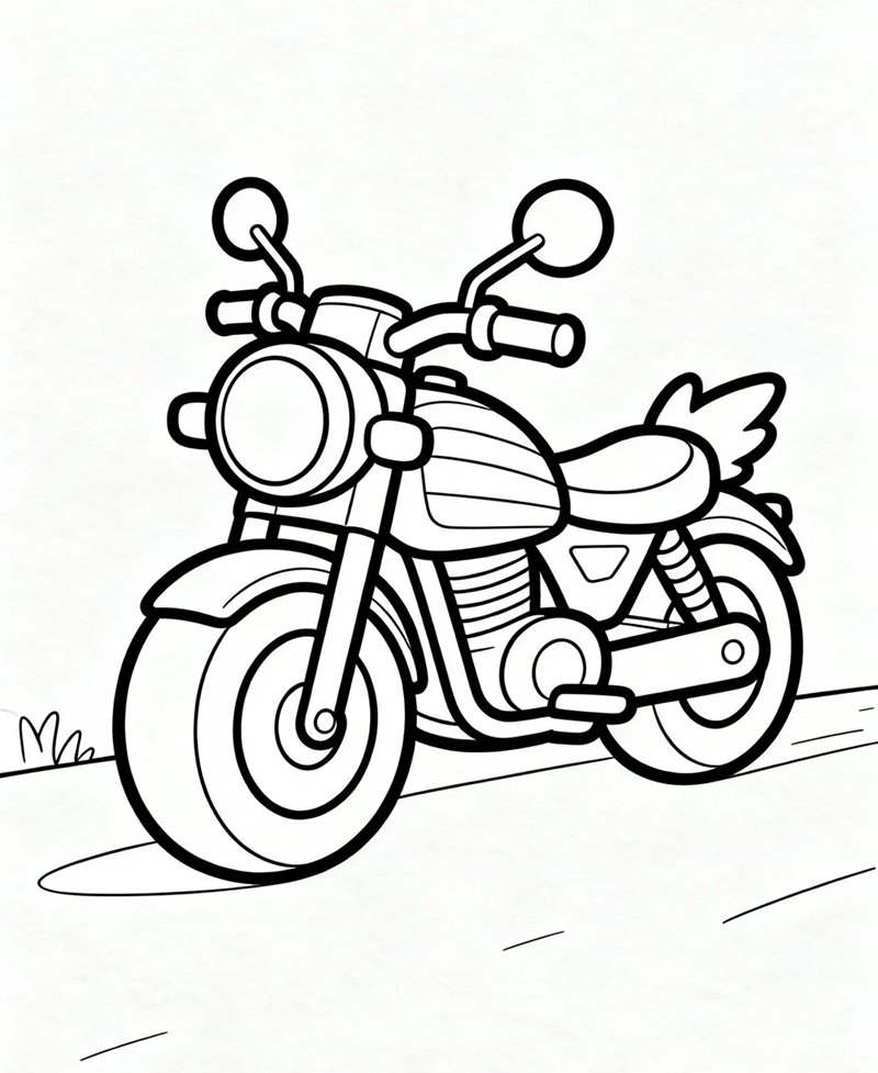 tranh tô màu xe máy 26