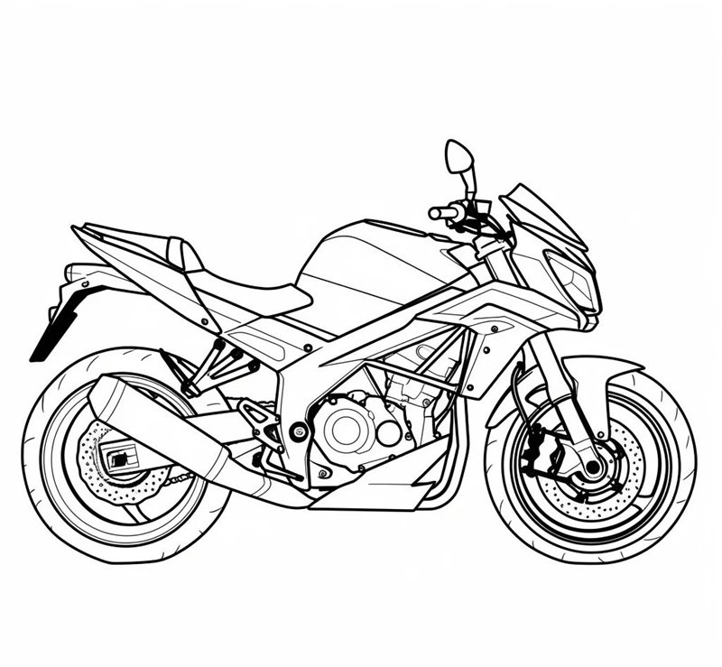 tranh tô màu xe máy 31