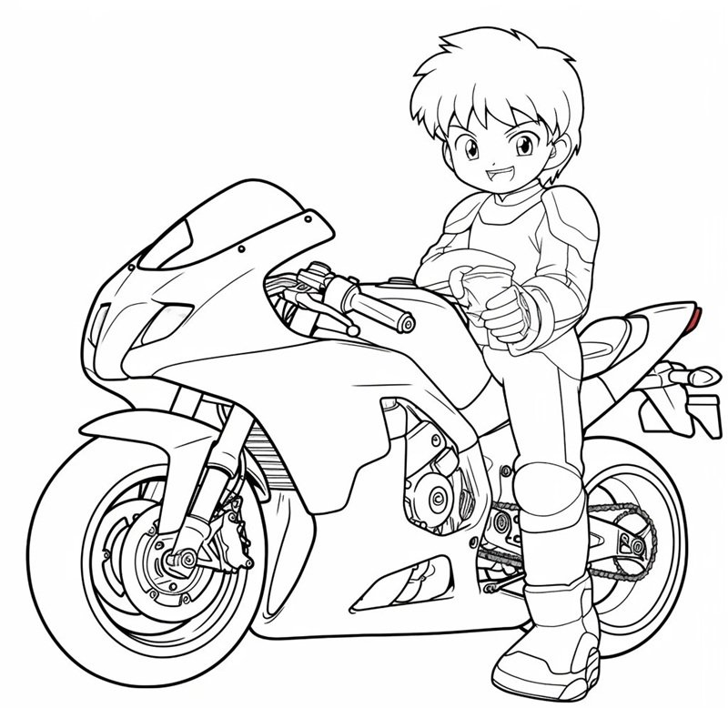 tranh tô màu xe máy 32