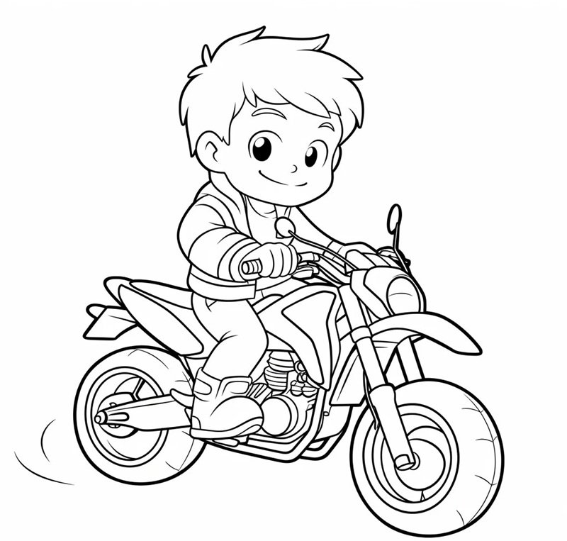 tranh tô màu xe máy 33