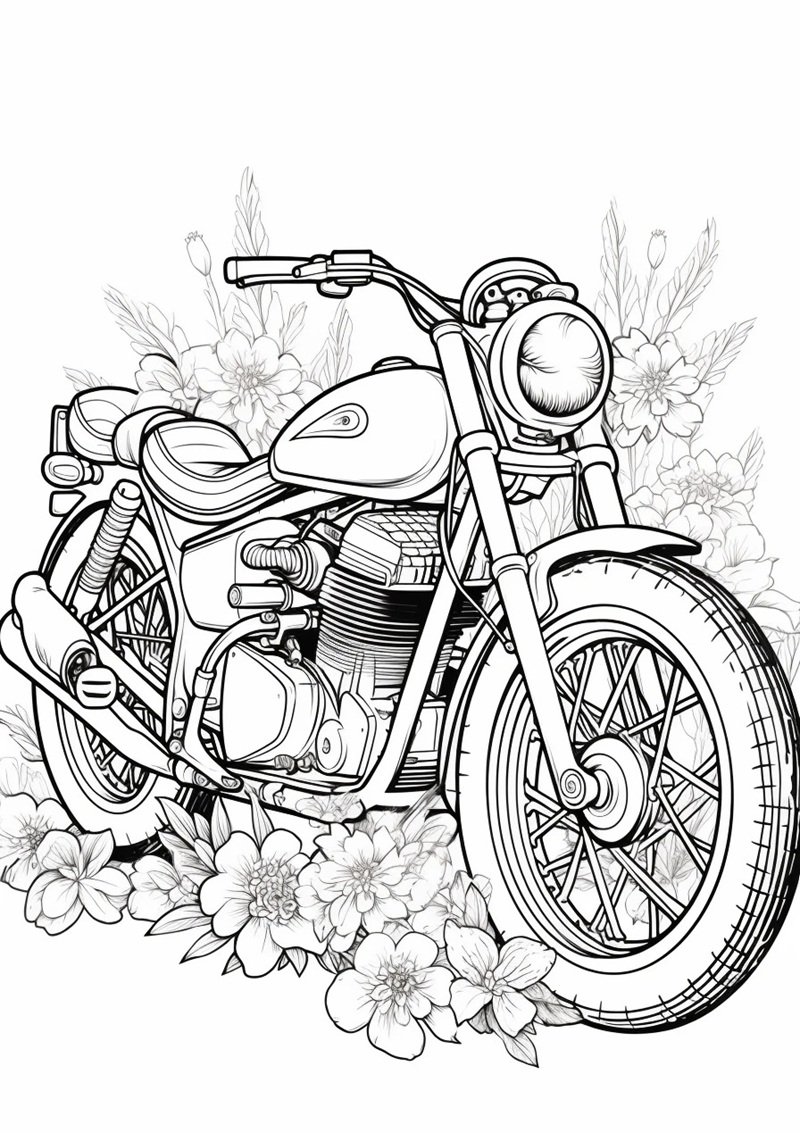 tranh tô màu xe máy 37