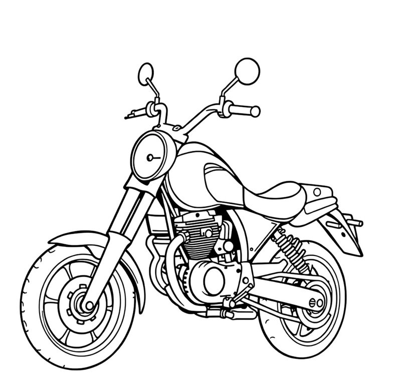 tranh tô màu xe máy 39