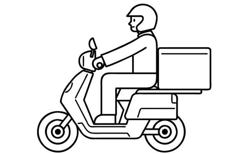 Vector line art illustration.