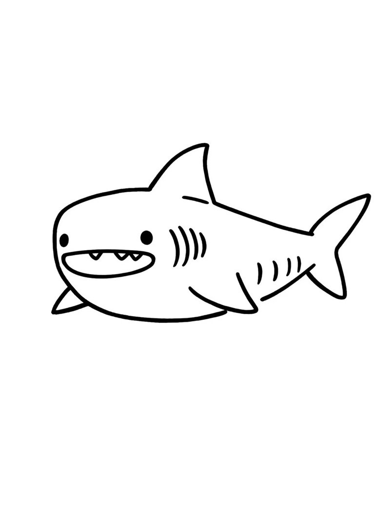 tô màu cá mập 29