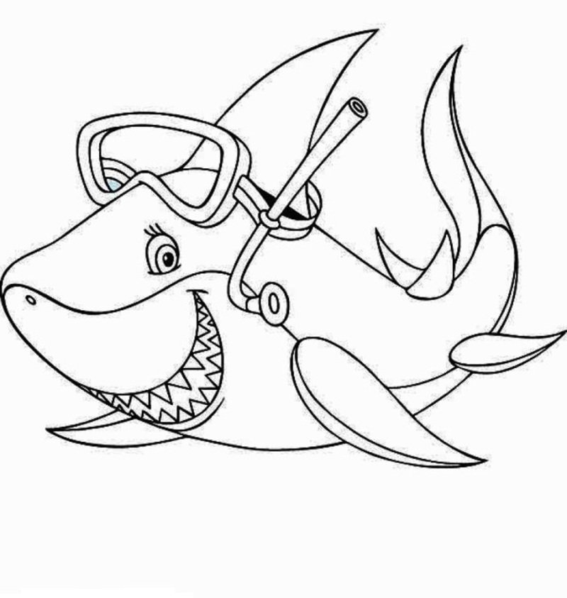 Coloring Page Of A Shark New Shark Coloring Pages