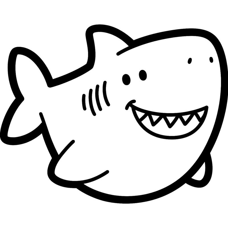 tô màu cá mập 31