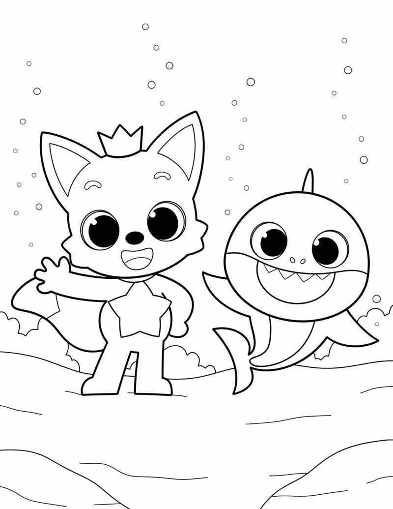 tô màu cá mập 38