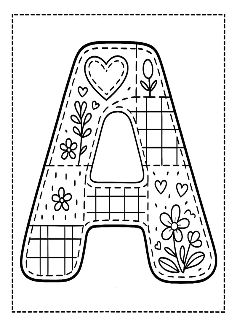 tô màu chữ cái 13