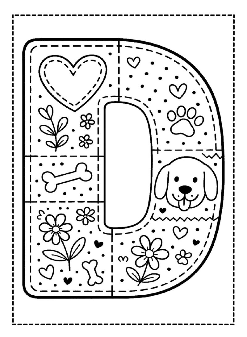 tô màu chữ cái 14