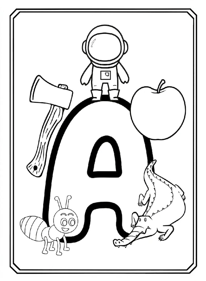 tô màu chữ cái 21