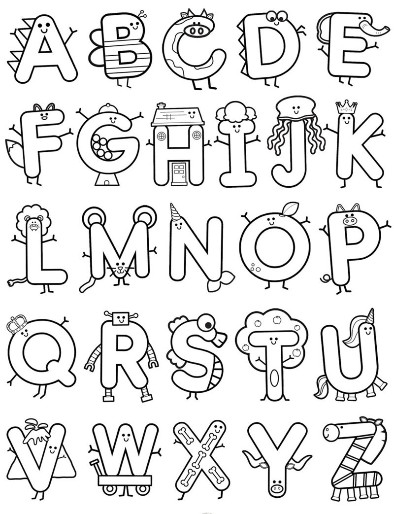 tô màu chữ cái 7