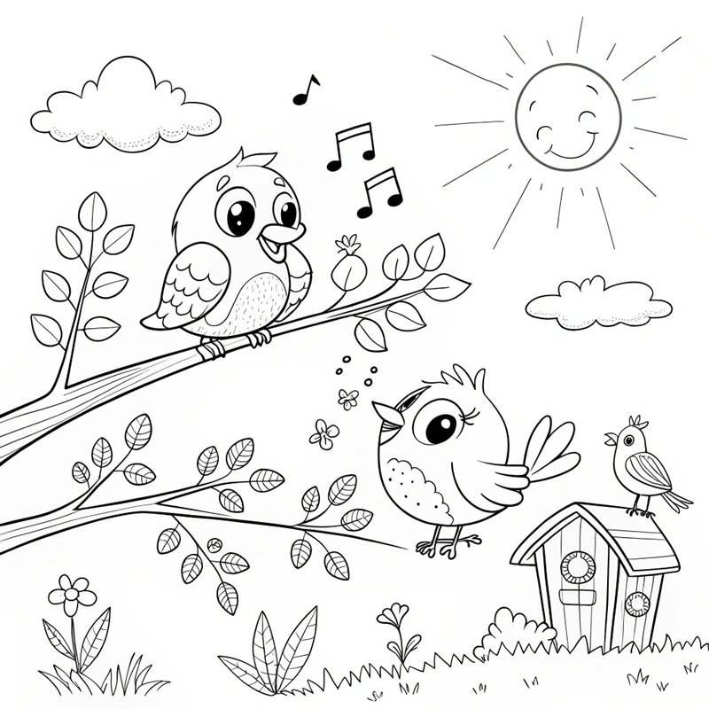 tô màu con chim 17