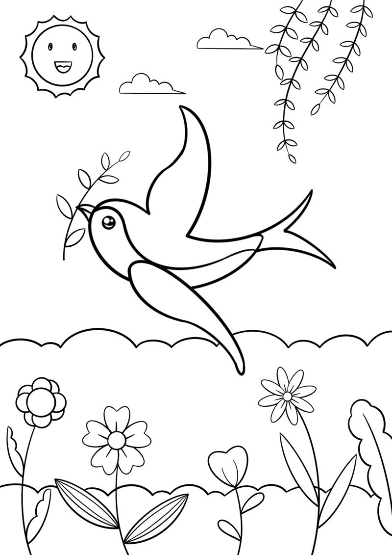 tô màu con chim 18