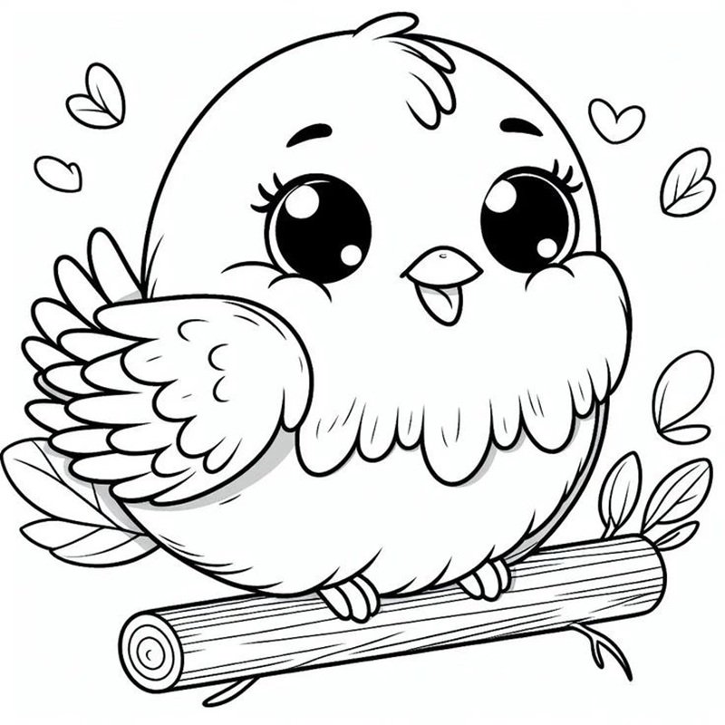 tô màu con chim 34