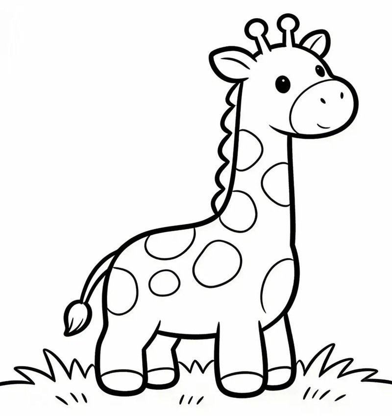 tô màu con hươu cao cổ 26