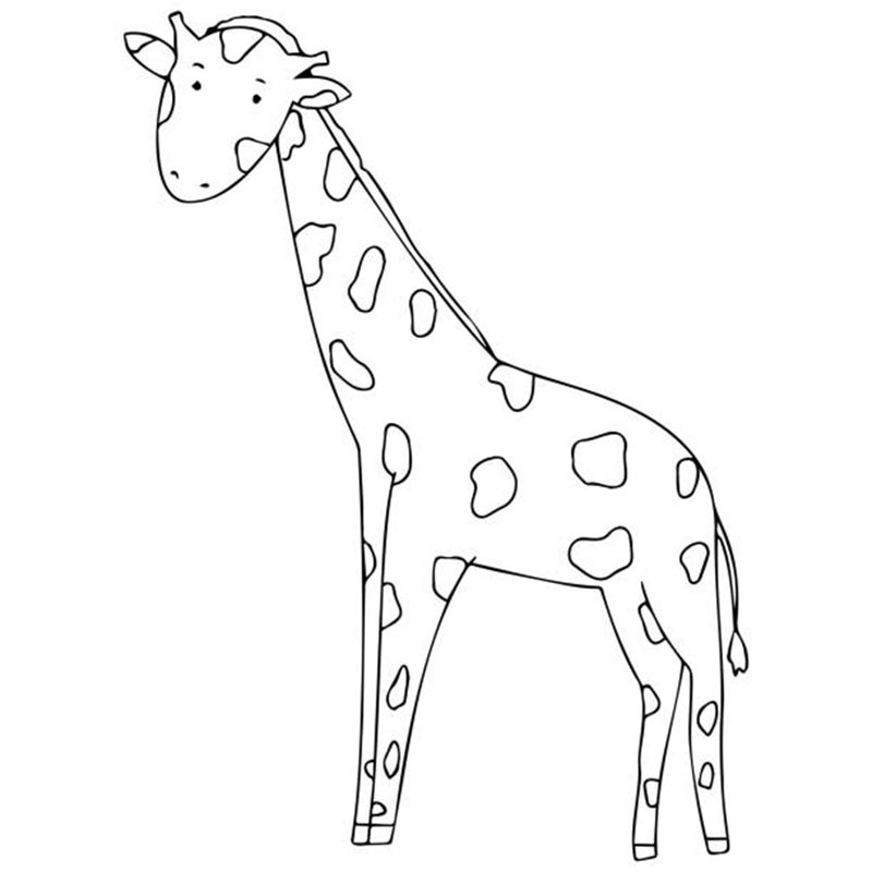 tô màu con hươu cao cổ 3