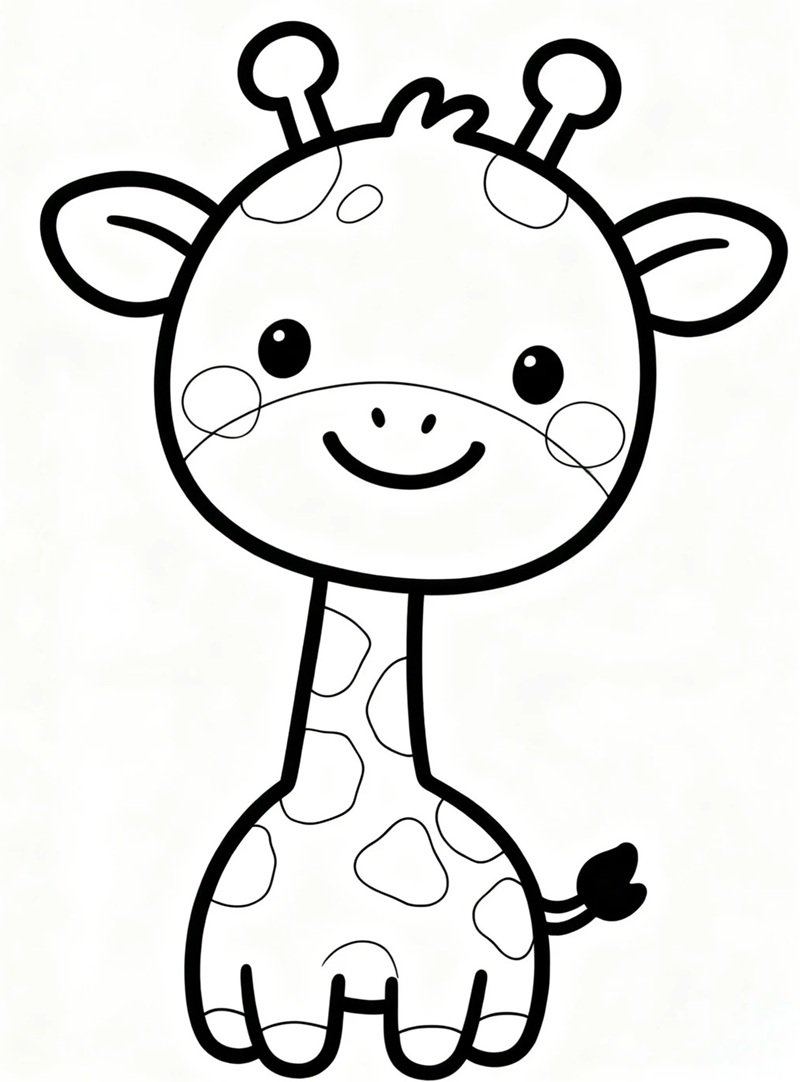 tô màu con hươu cao cổ 32