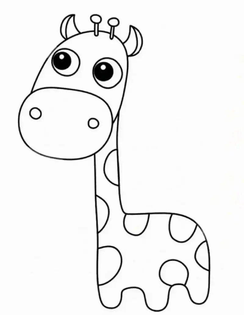 tô màu con hươu cao cổ 34