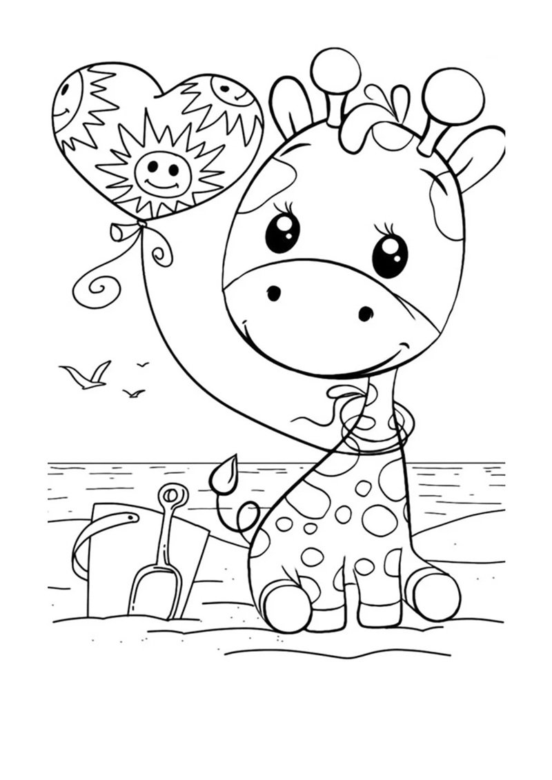 tô màu con hươu cao cổ 36