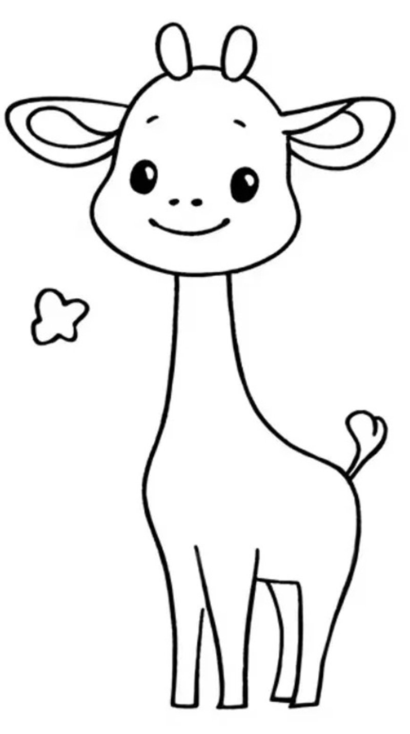 tô màu con hươu cao cổ 37