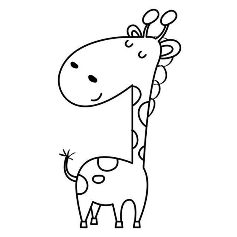 tô màu con hươu cao cổ 5