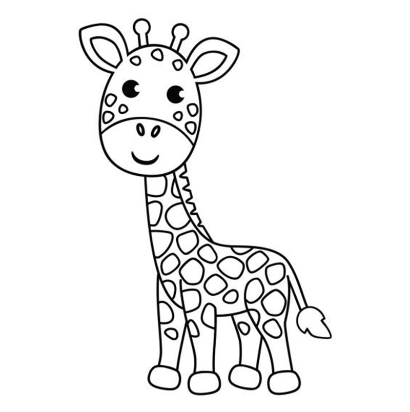 tô màu con hươu cao cổ 6