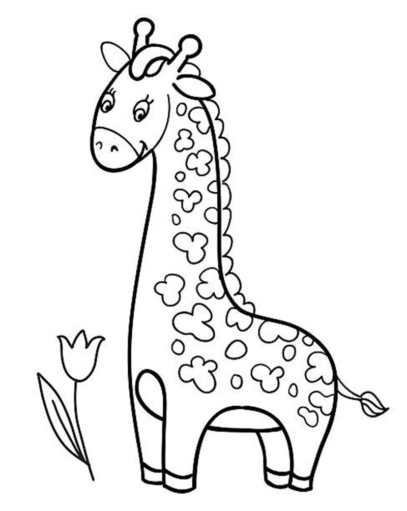 tô màu con hươu cao cổ 7