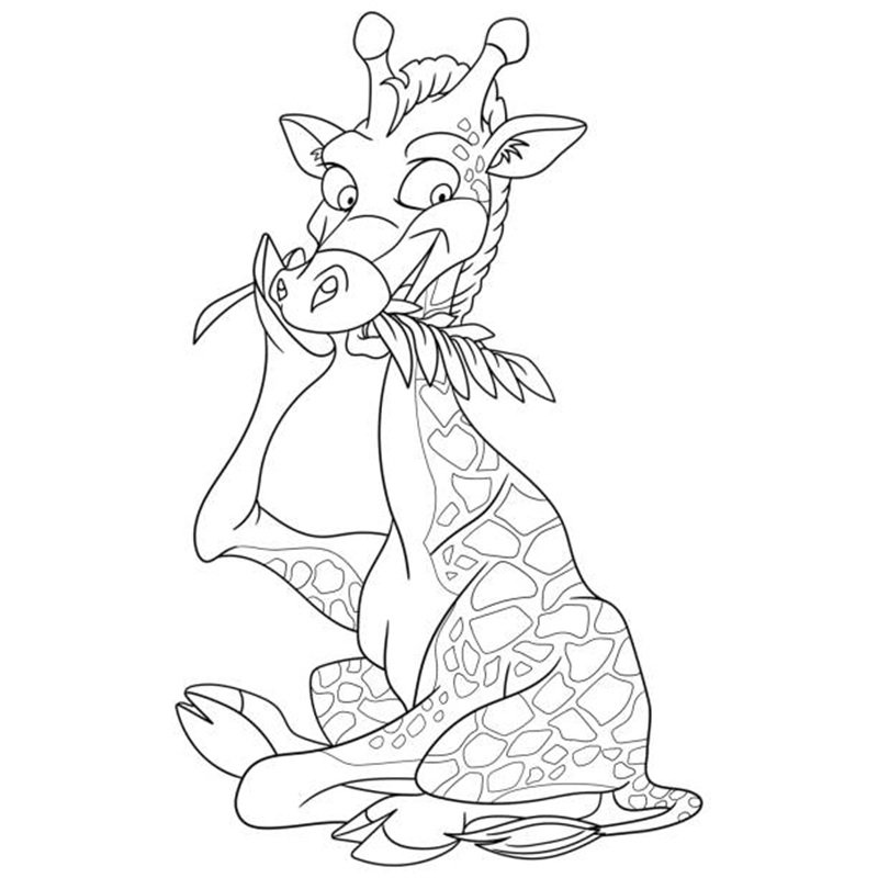 tô màu con hươu cao cổ 9