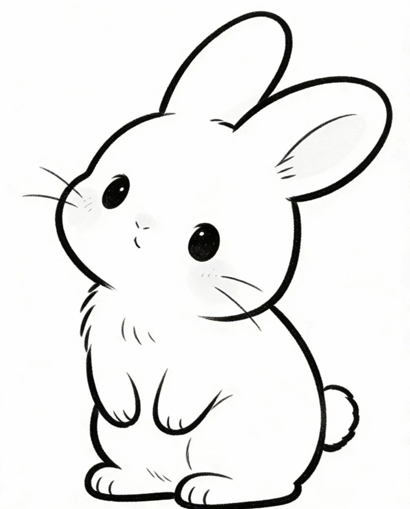 tô màu con thỏ 1