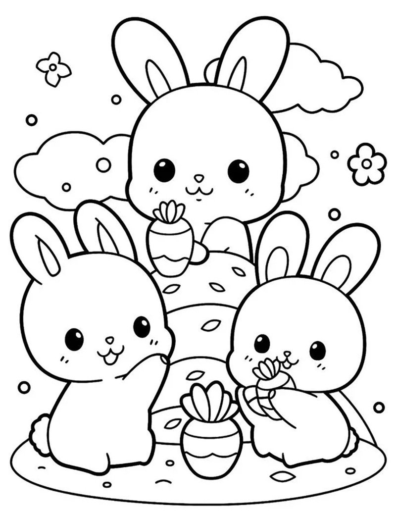 tô màu con thỏ 11