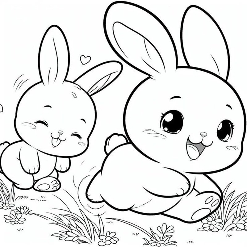 tô màu con thỏ 12