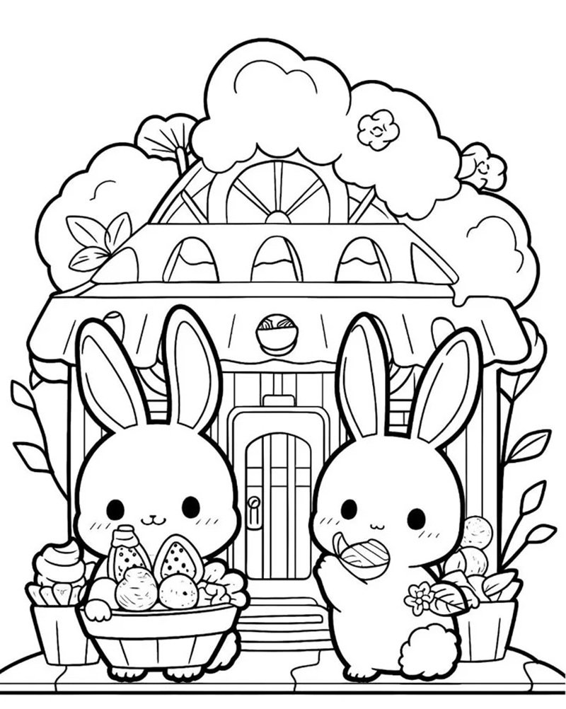 tô màu con thỏ 16