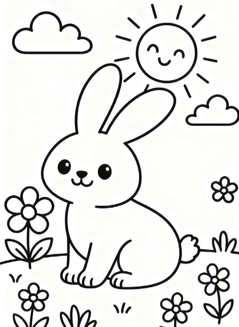 tô màu con thỏ 20