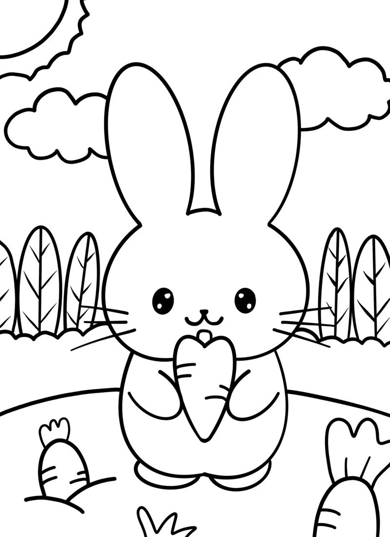 tô màu con thỏ 22