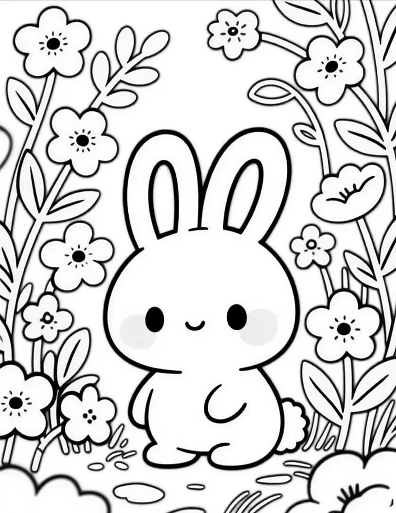 tô màu con thỏ 33