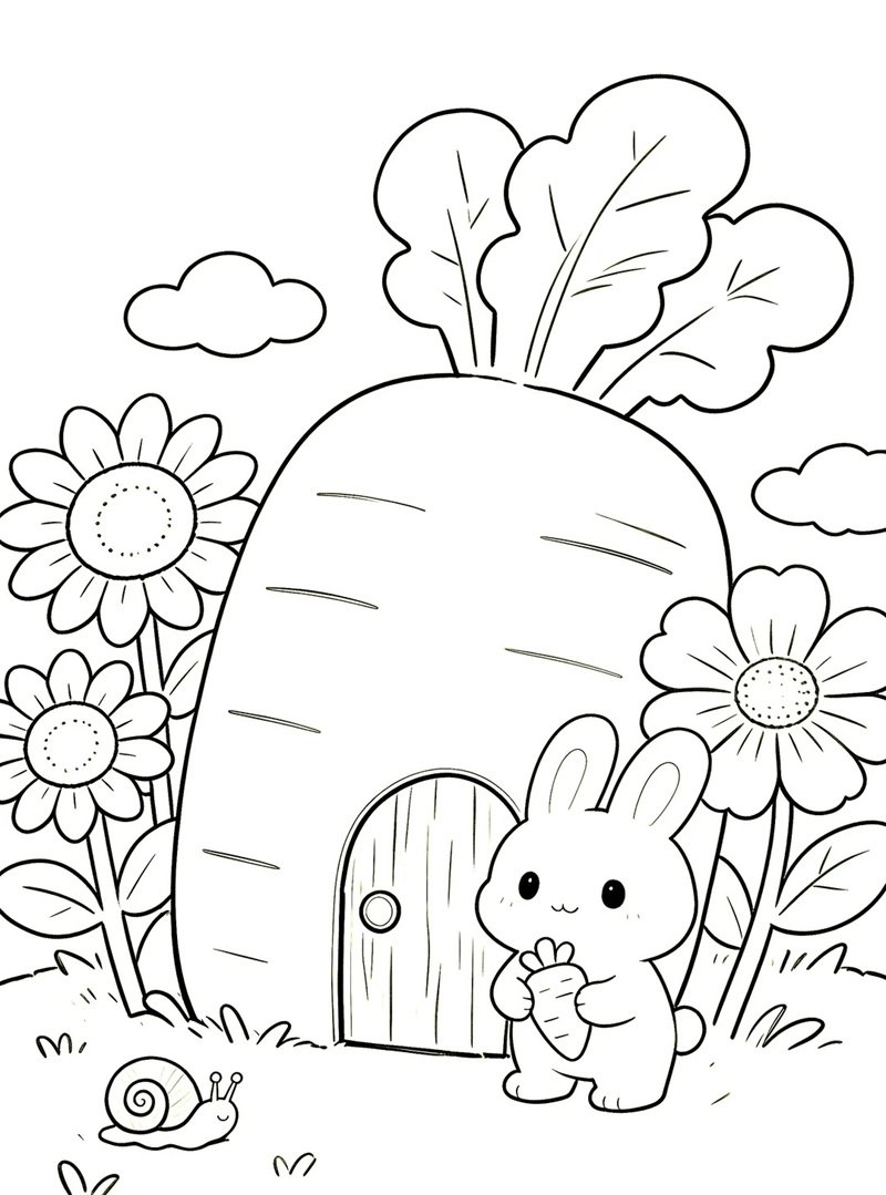 tô màu con thỏ 38