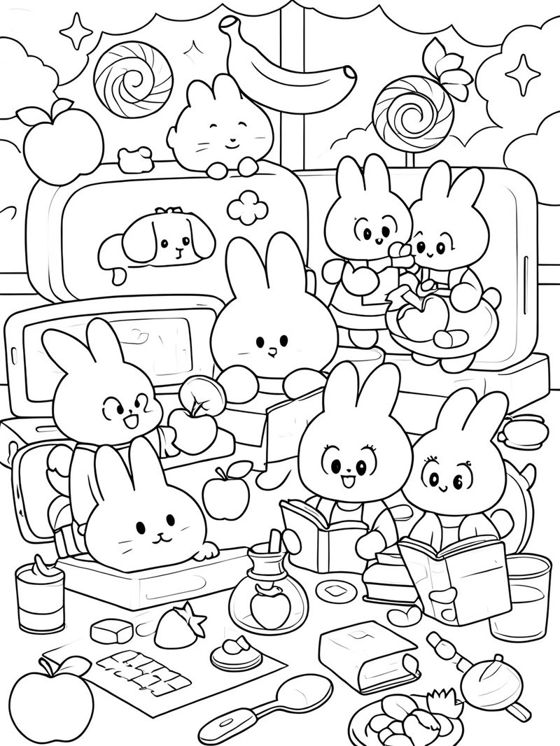 tô màu con thỏ 40