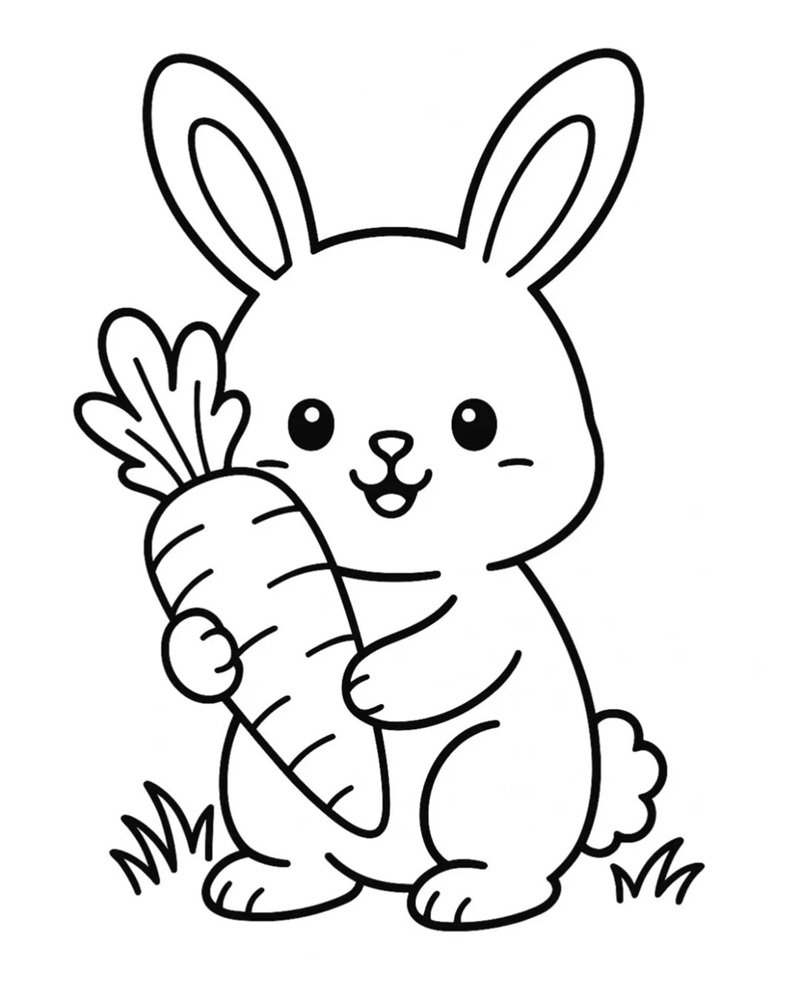tô màu con thỏ 5